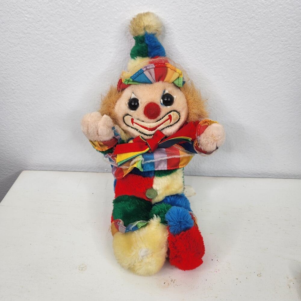 VTG Cuddle Wit Plush Circus Clown Toy Collectible Nostalgia